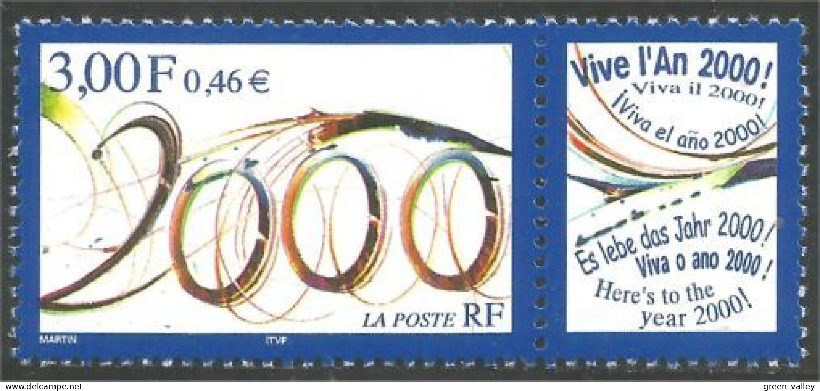 362 France Yv 3291 An Year 2000 MNH ** Neuf SC (3291-1c) - Andere & Zonder Classificatie