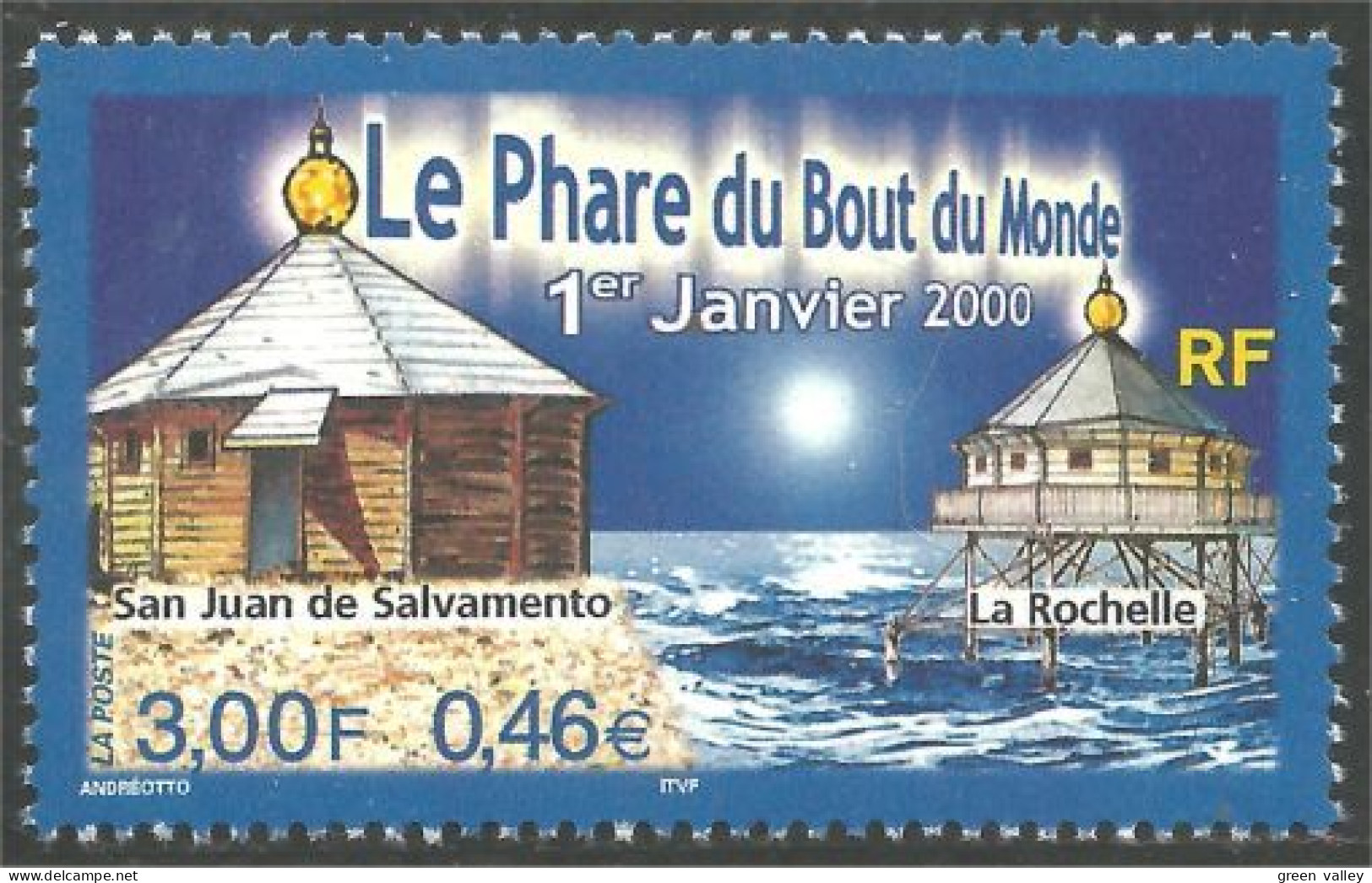 362 France Yv 3294 Phare Lighthouse Lichtturm Faro MNH ** Neuf SC (3294-1b) - Fari