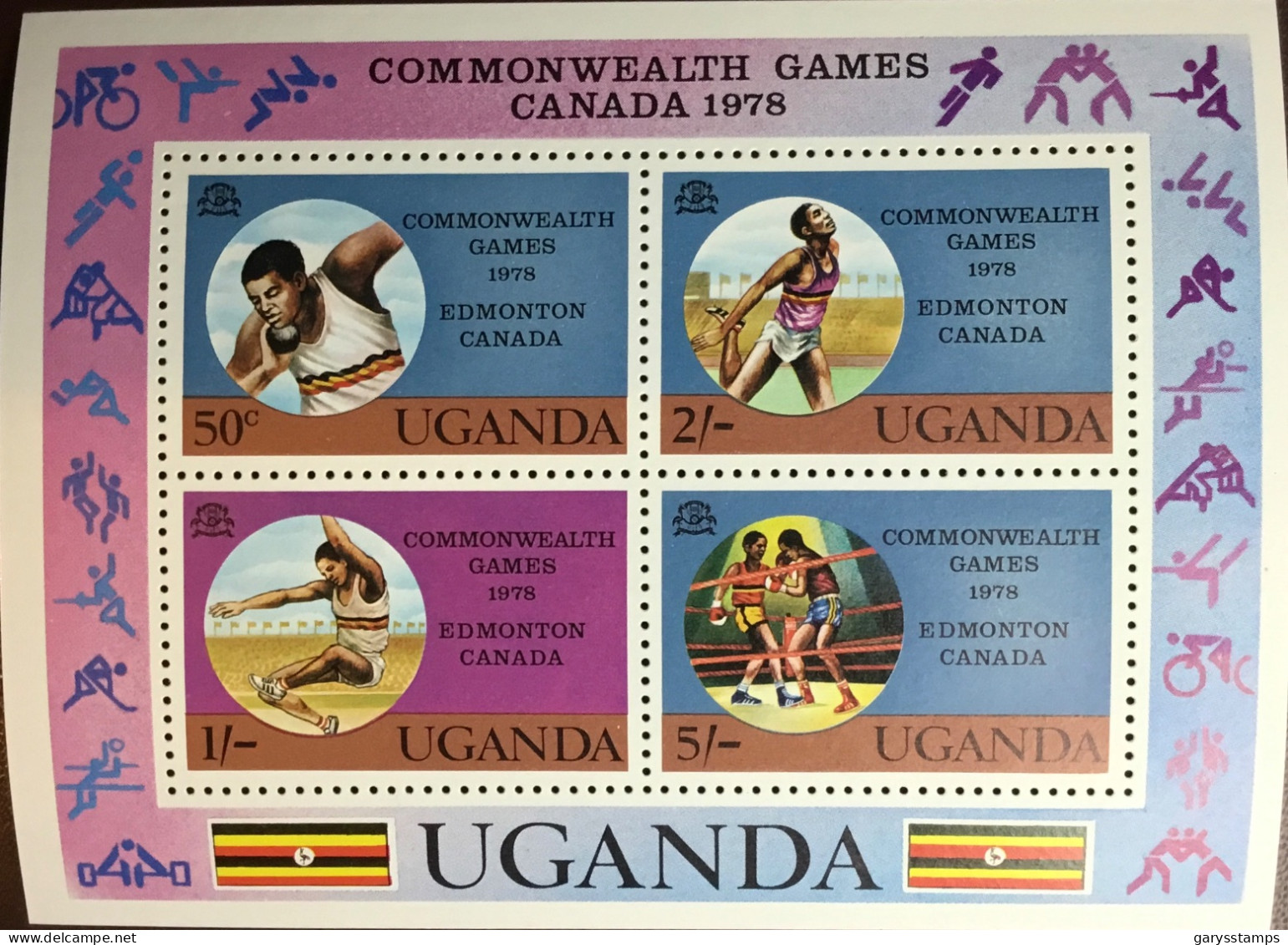 Uganda 1978 Commonwealth Games Minisheet MNH - Ouganda (1962-...)