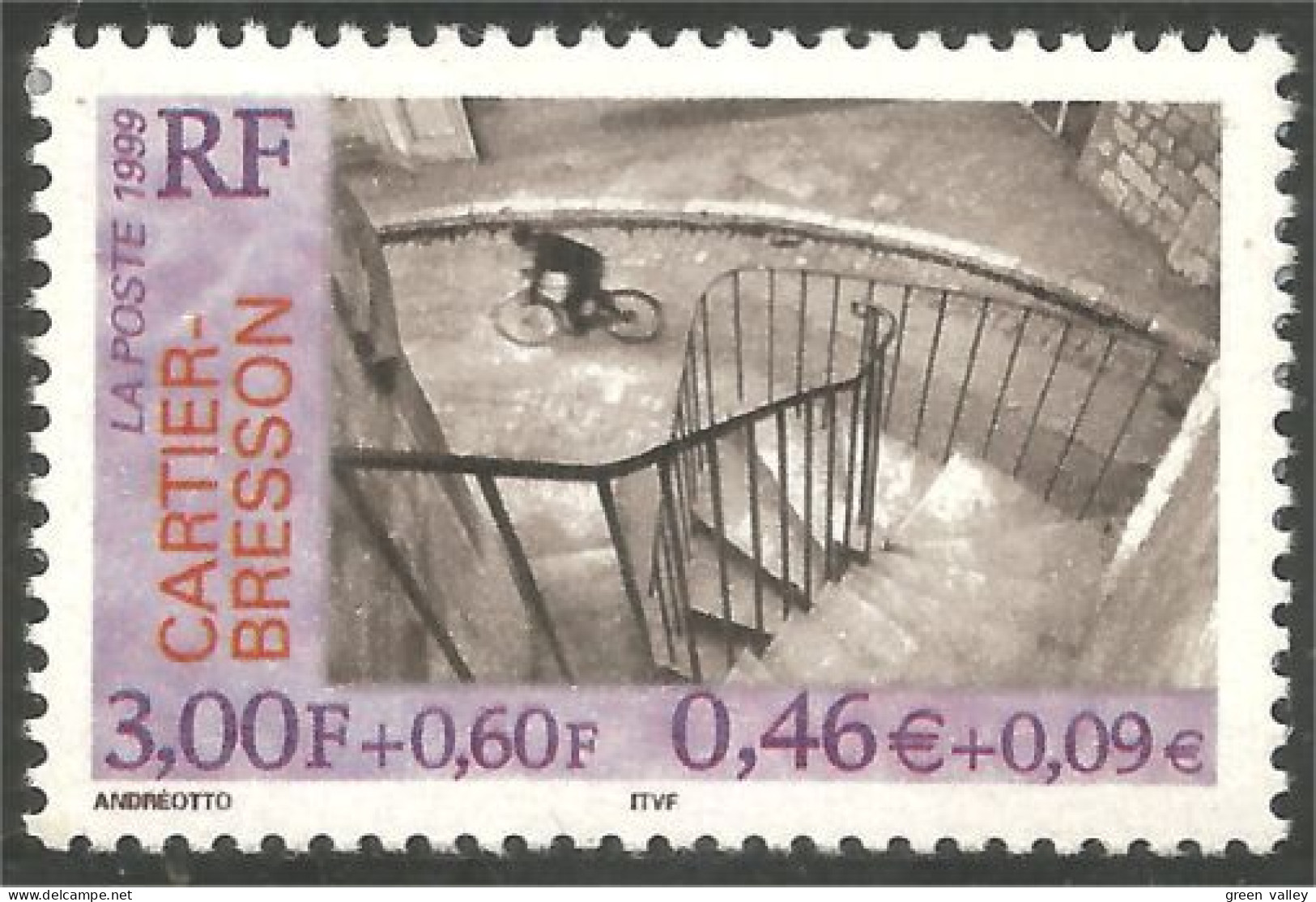 362 France Yv 3265 Cartier Bresson Vélo Bicycle Bicyclette MNH ** Neuf SC (3265-1) - Neufs