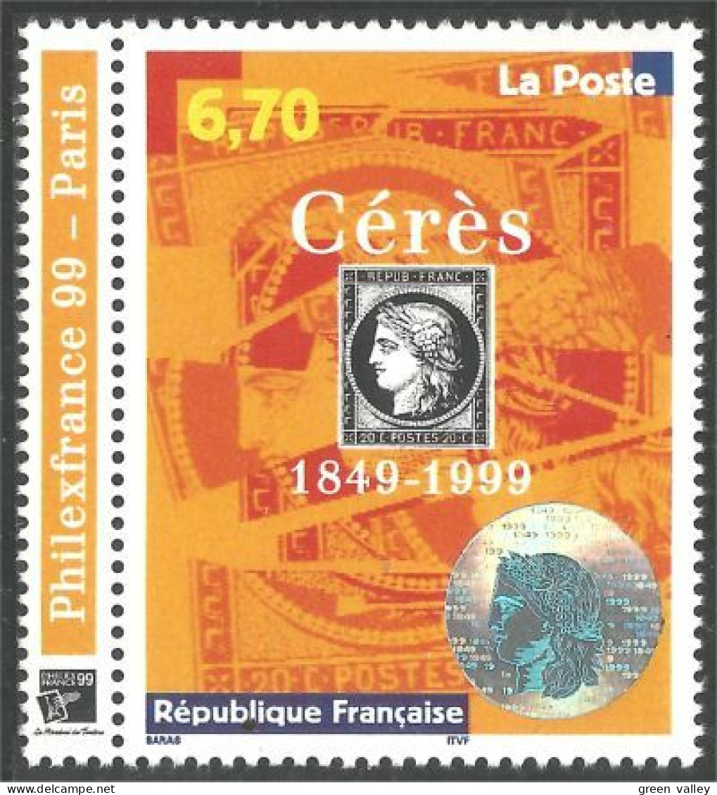 362 France Yv 3258 Philexfrance 99 Timbre Cérès Stamp MNH ** Neuf SC (3258-1b) - Philatelic Exhibitions