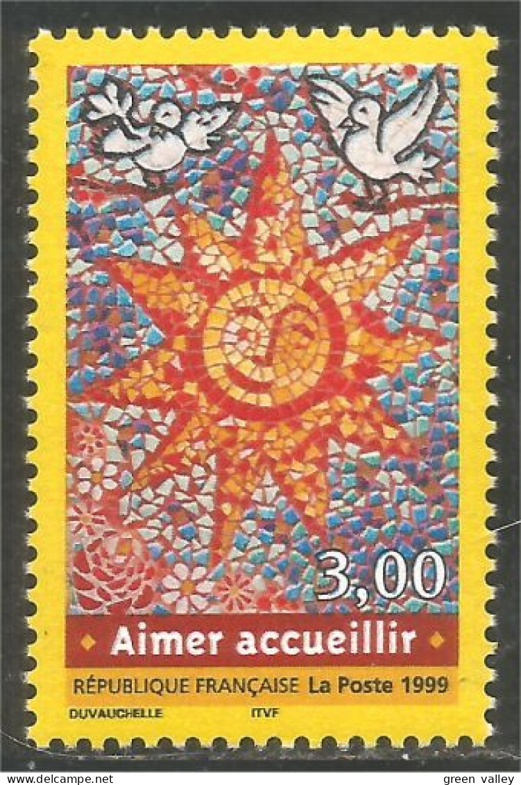 362 France Yv 3255 Mosaique Colombe Soleil Sun Sonne MNH ** Neuf SC (3255-1a) - Unused Stamps