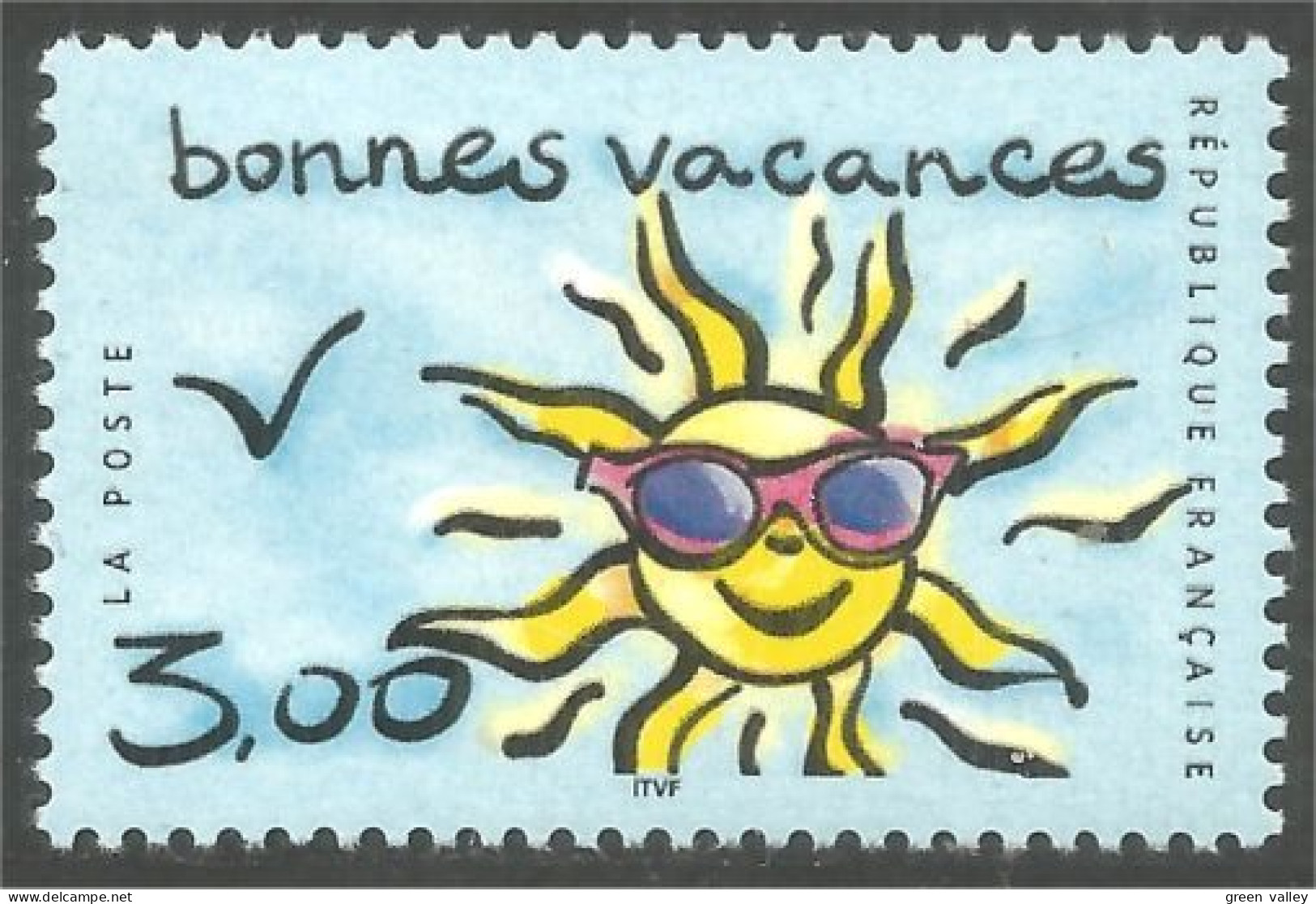 362 France Yv 3241 Bonnes Vacances Happy Holidays MNH ** Neuf SC (3241-1a) - Neufs