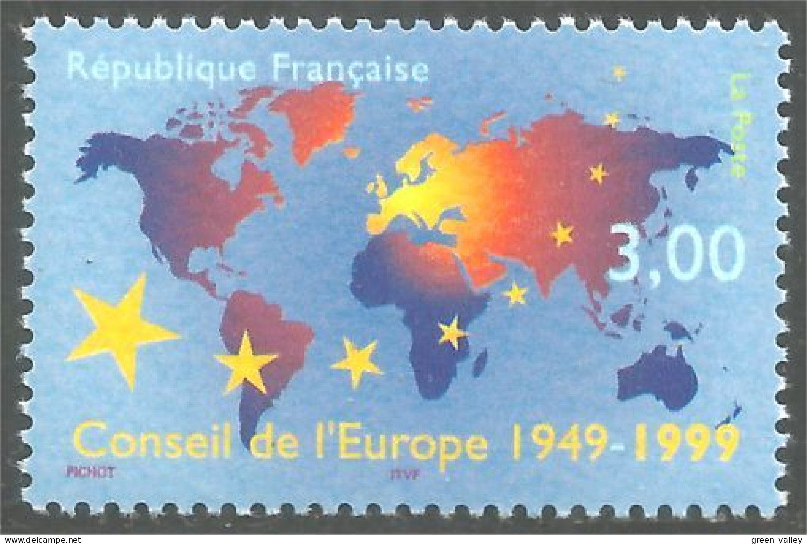 362 France Yv 3233 Conseil Europe Council MNH ** Neuf SC (3233-1b) - Autres & Non Classés