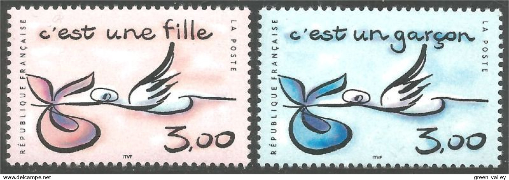 362 France Yv 3231-3232 Naissance Birth Geburt Nascita Geboorte Nacimiento MNH ** Neuf SC (3231-3232-1) - Unused Stamps