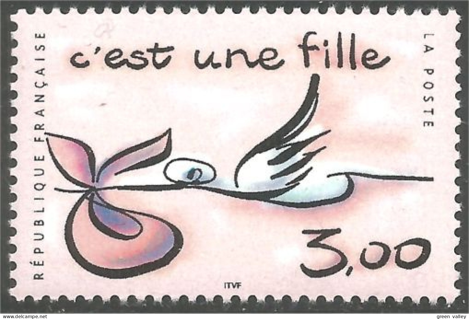 362 France Yv 3231 Naissance Garçon Birth Boy Geburt Nascita Nacimiento MNH ** Neuf SC (3231-1) - Unused Stamps