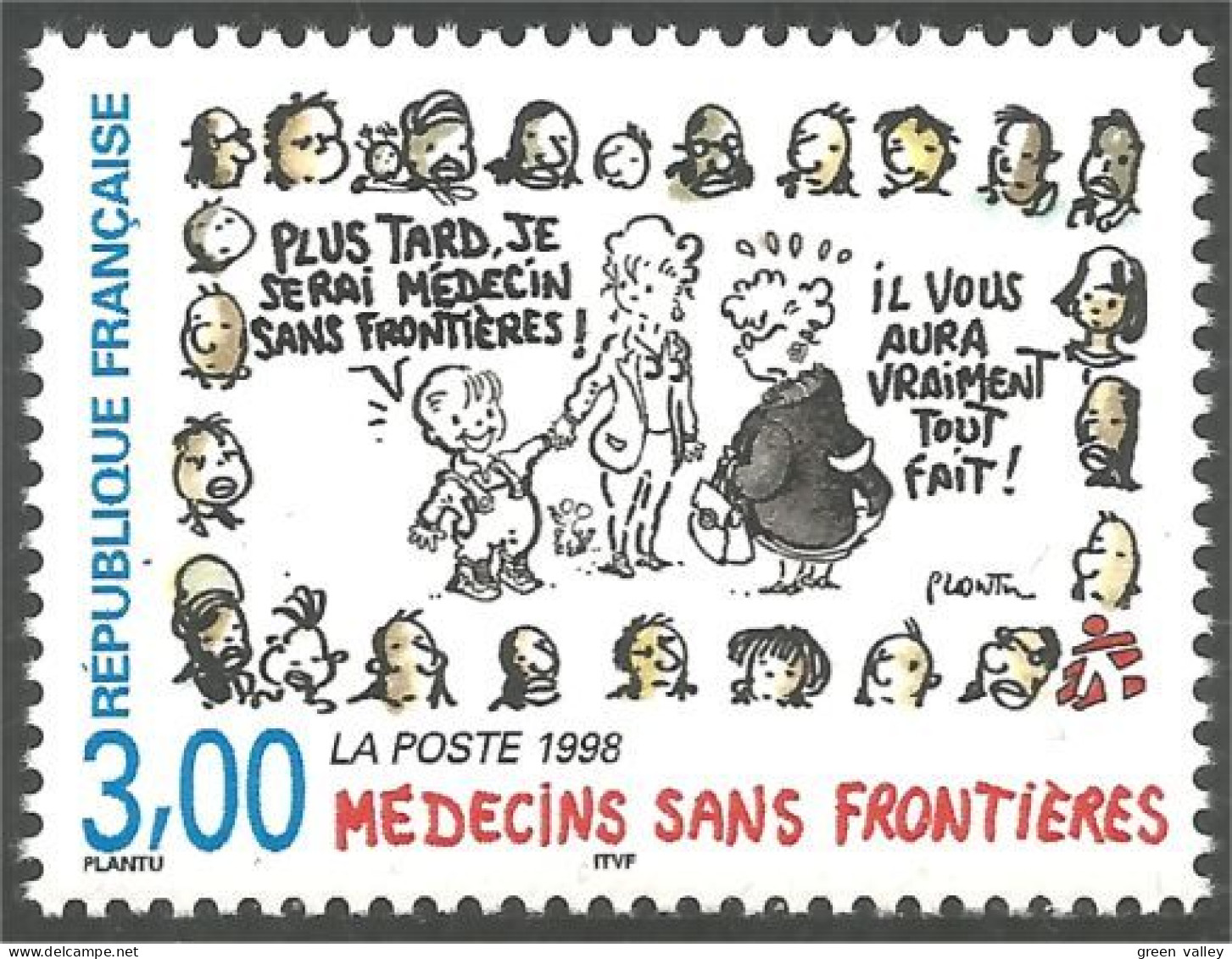 362 France Yv 3205 Médecins Sans Frontières Doctors Without Borders MNH ** Neuf SC (3205-1b) - Geneeskunde