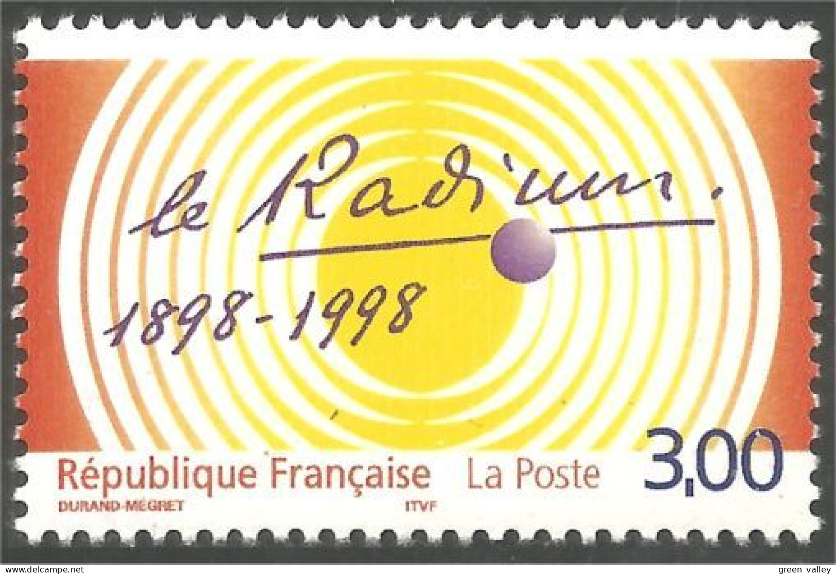 362 France Yv 3210 Metal Radium Chimie Chemistry MNH ** Neuf SC (3210-1a) - Unused Stamps