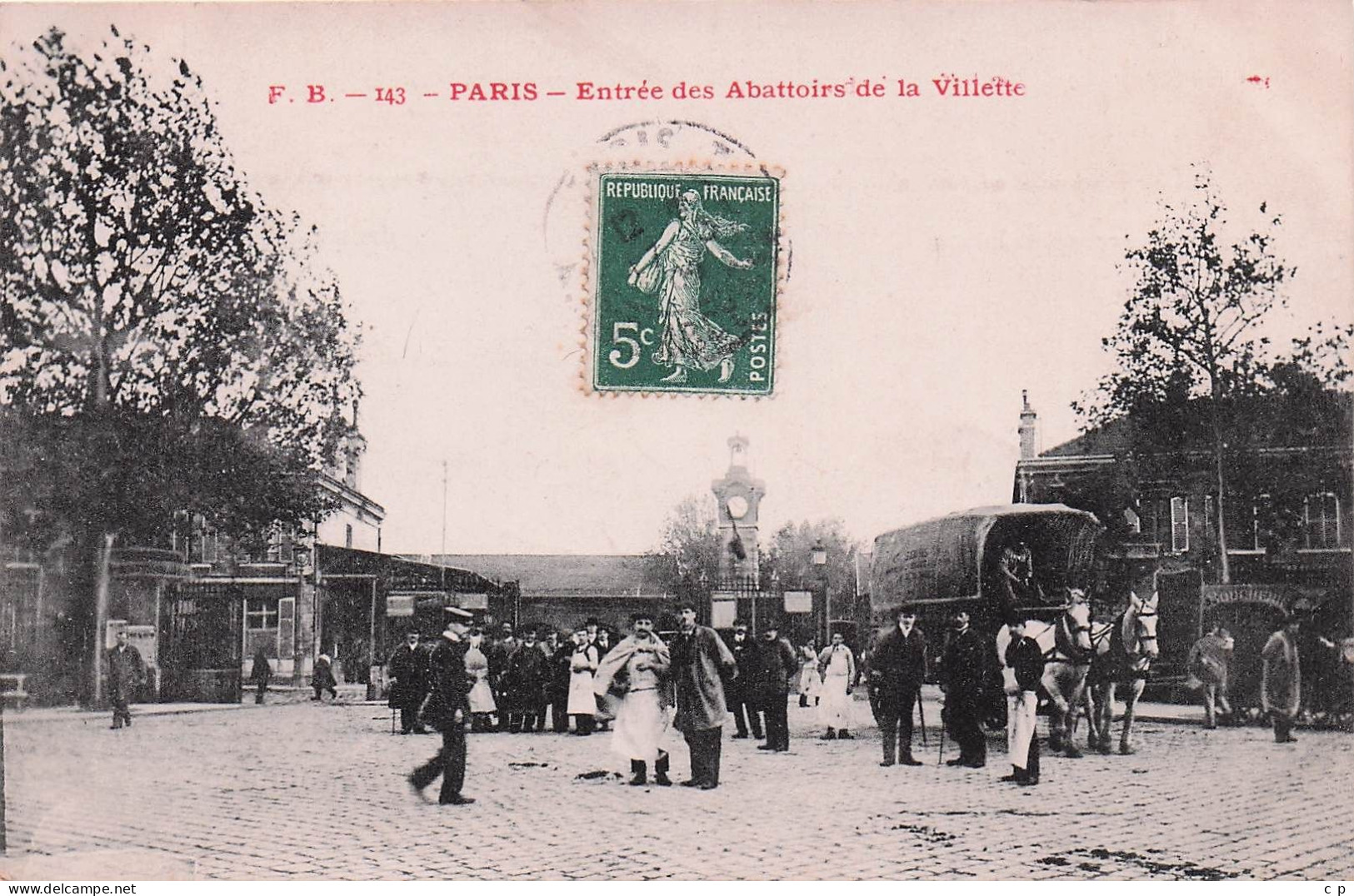 Paris - Entree Des Abattoirs De La Villette - Attelage Cheval   - CPA °J - Arrondissement: 19