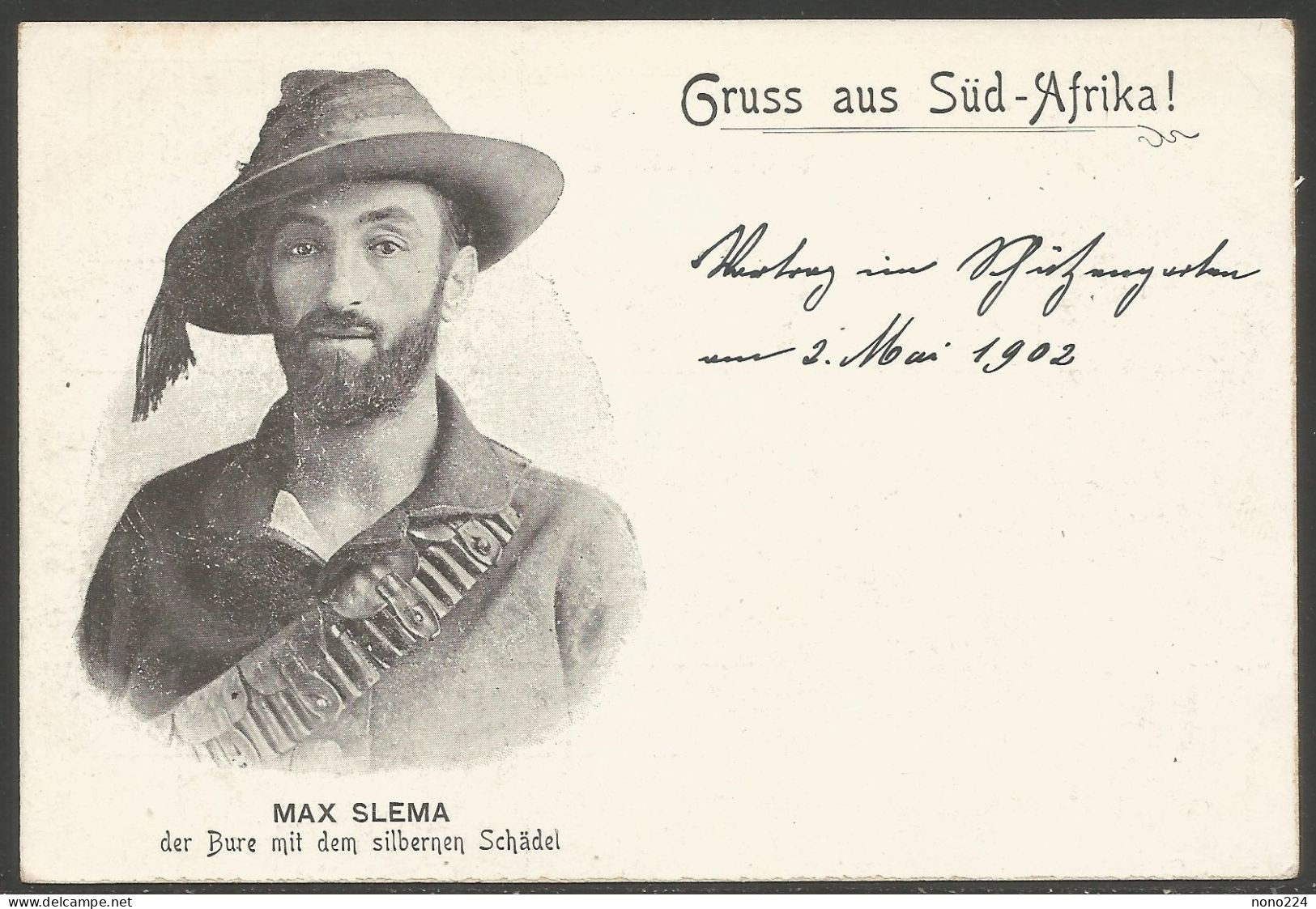 Carte P De 1902 ( Gruss Aus Süd-Afrika / Transvaal / Boer, Soldier Max Slema ) - South Africa