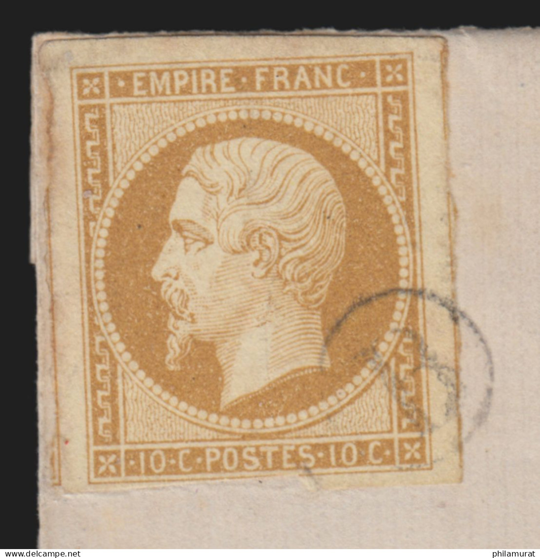 N°13B, Oblitéré Cachet Boîte Rurale B Cerclé, Lettre Locale Pour Givry - B/TB - 1853-1860 Napoleon III