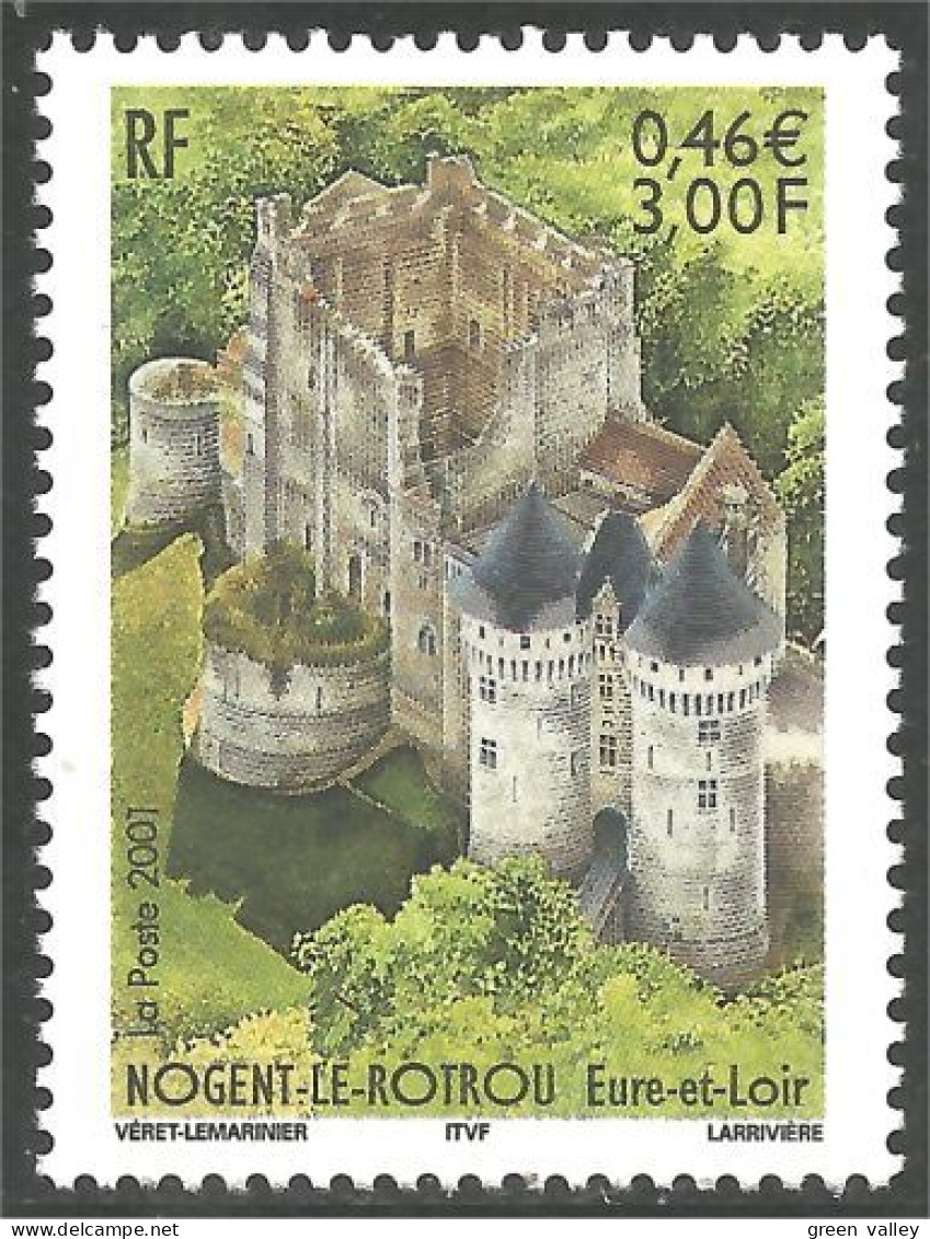 363 France Yv 3386 Chateau Nogent Le Rotrou Castle Schloss Castello MNH ** Neuf SC (3386-1) - Schlösser U. Burgen