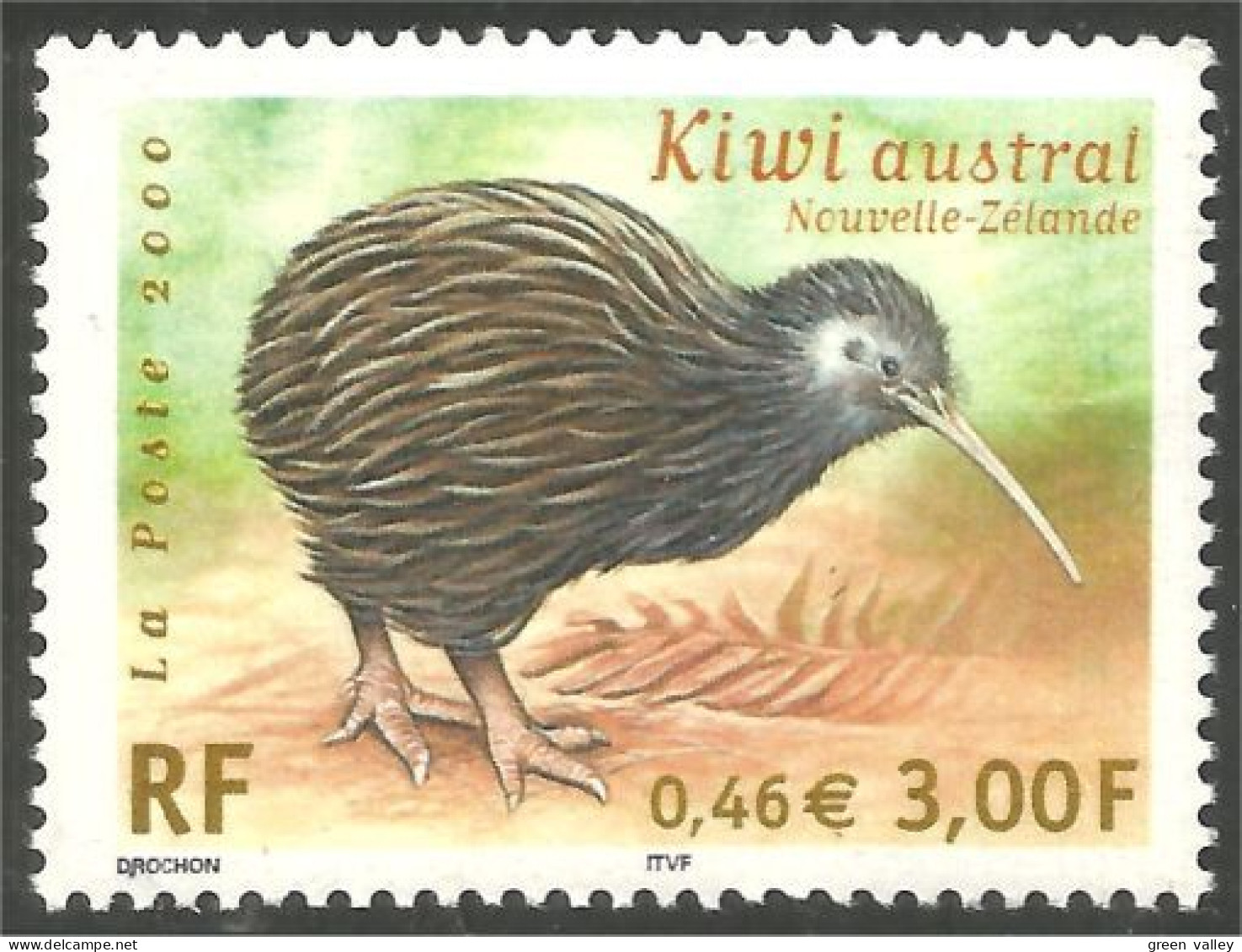 363 France Yv 3360 Kiwi Nouvelle Zélande New Zealand Oiseau Bird Vogel MNH ** Neuf SC (3360-1c) - Kiwi's