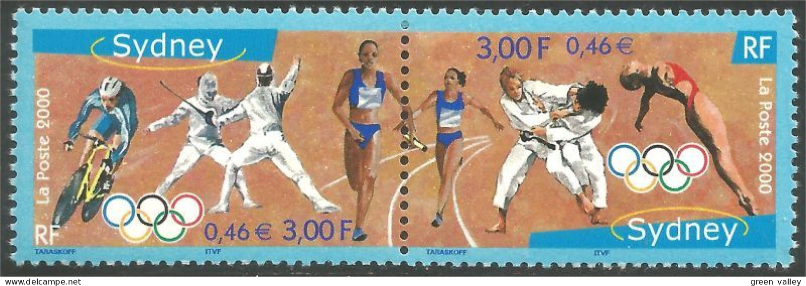 363 France Yv 3340A Sydney 2000 Cyclisme Escrime Judo Plongeon MNH ** Neuf SC (3340A-1a) - Sommer 2000: Sydney