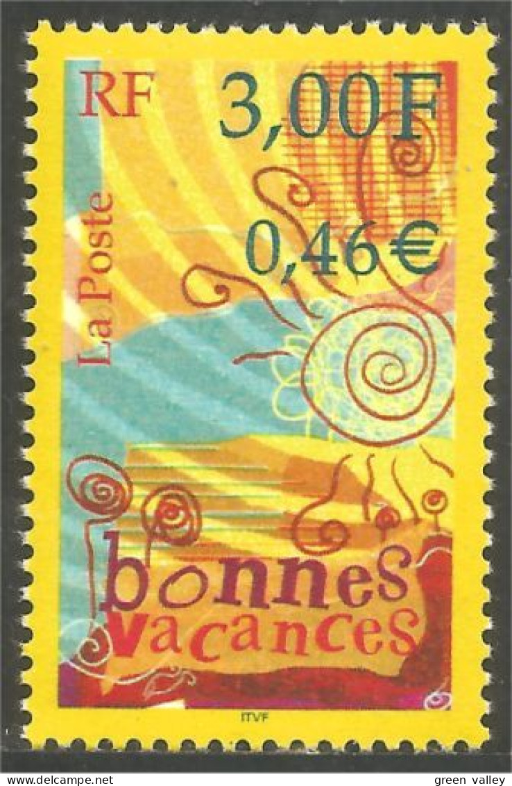 363 France Yv 3330 Bonnes Vacances Happy Holidays MNH ** Neuf SC (3330-1b) - Other & Unclassified