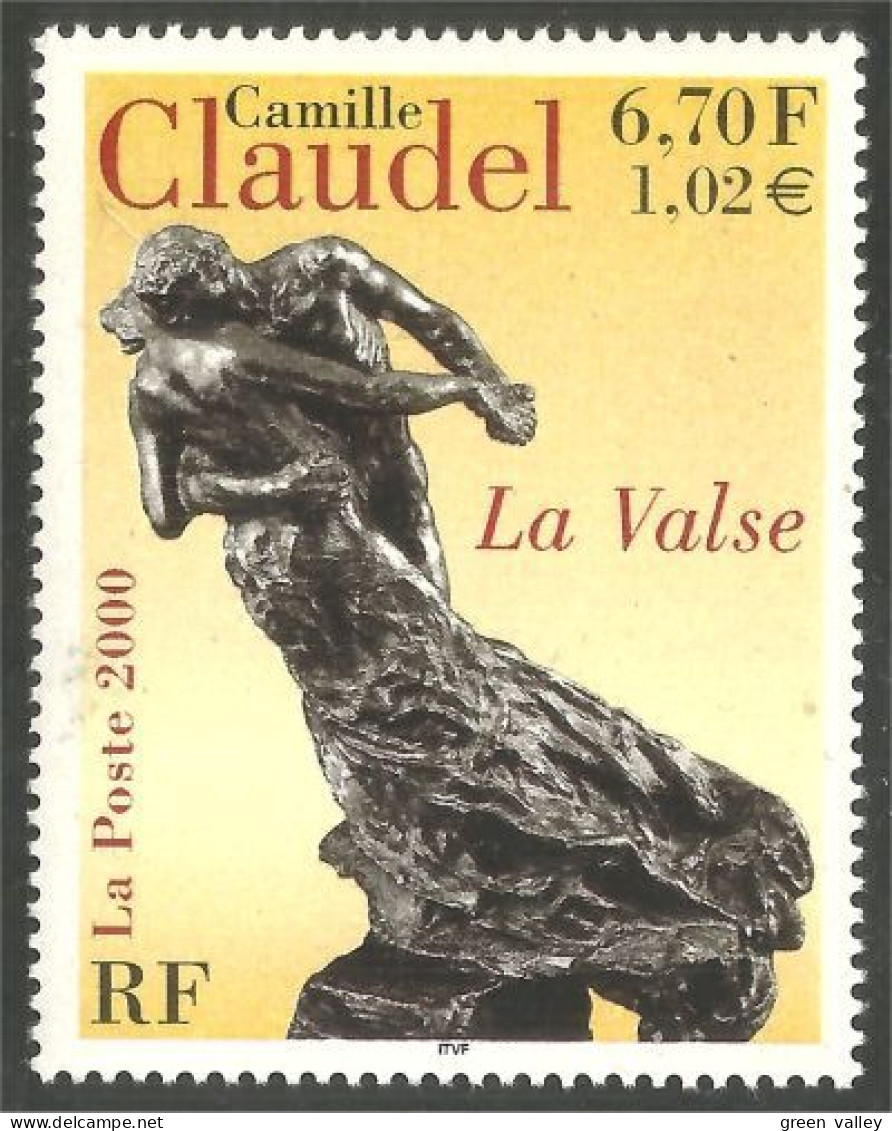 363 France Yv 3309 Sculpture La Valse Claudel Danse Dance Tanz MNH ** Neuf SC (3309-1) - Ungebraucht