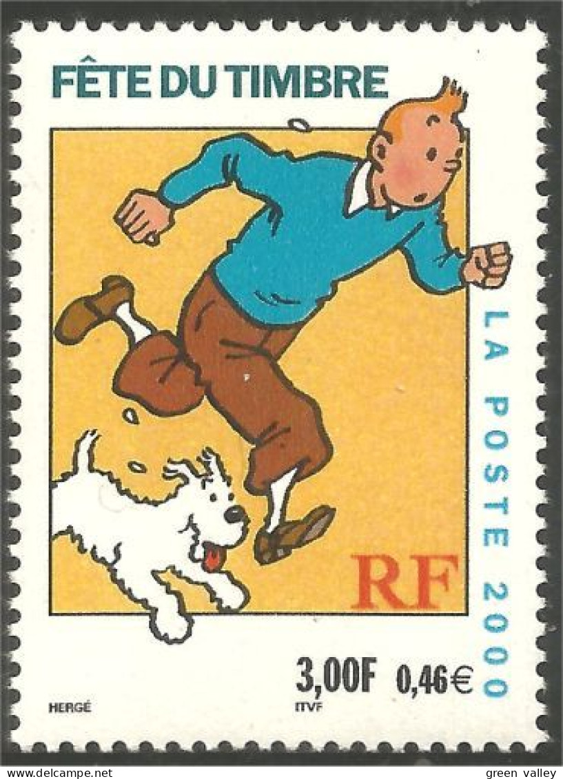 363 France Yv 3303 Tintin Hergé Bande Dessinée Comics MNH ** Neuf SC (3303-1a) - Cómics