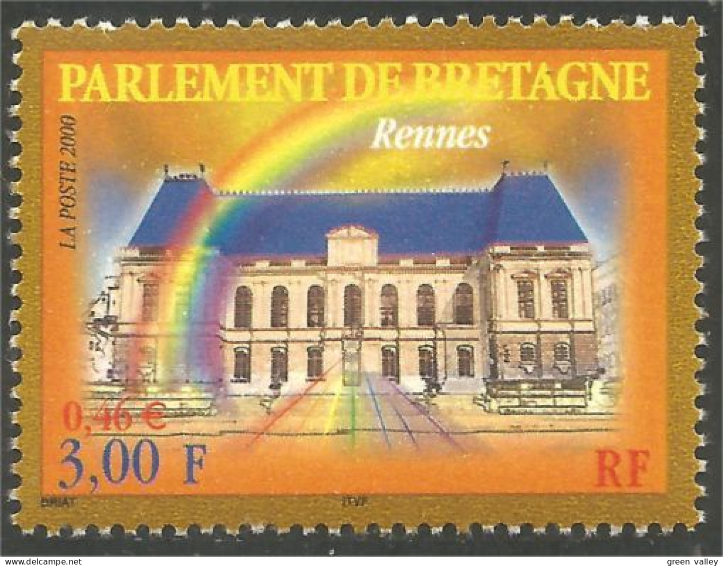 363 France Yv 3307 Parlement Bretagne Parliament Brittany MNH ** Neuf SC (3307-1b) - Sonstige & Ohne Zuordnung