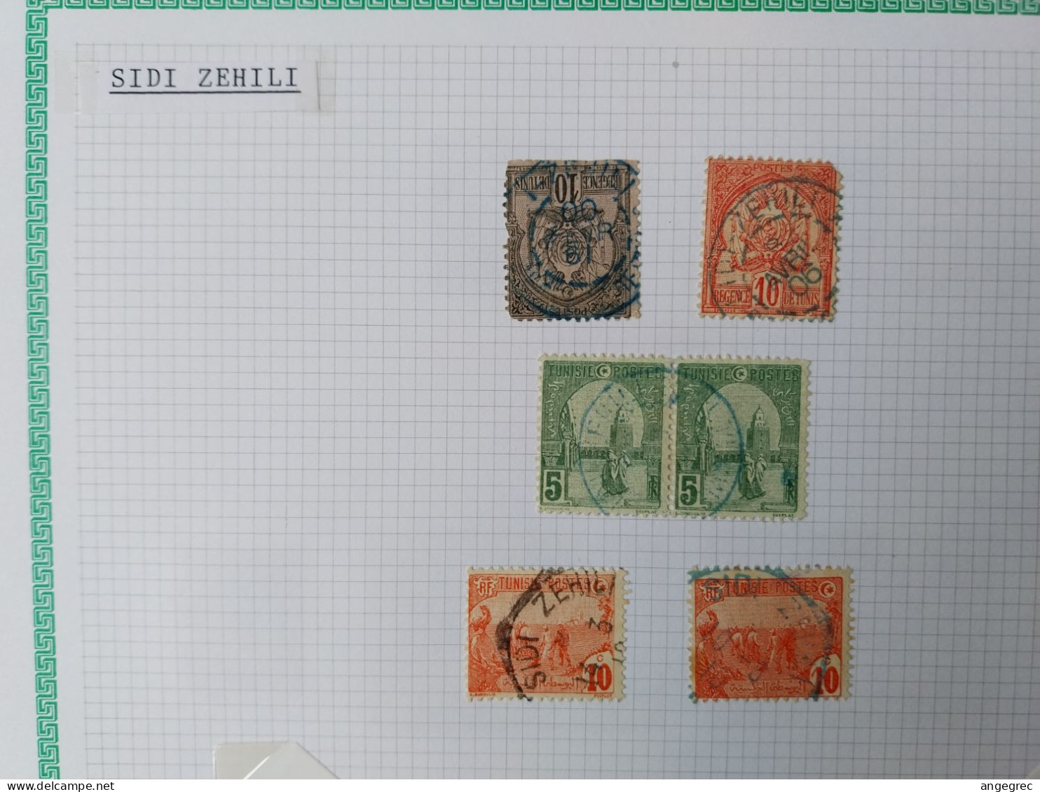 Tunisie Lot Timbre Oblitération Choisies  Sidi Zehili Cachet Bleu   Voir Scan - Used Stamps