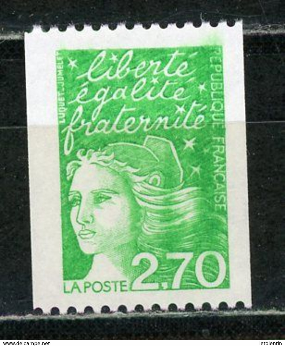 M. De LUQUET 2,70 VERT N°Yt 3100 ** ESSUYAGE DÉFECTUEUX - Unused Stamps