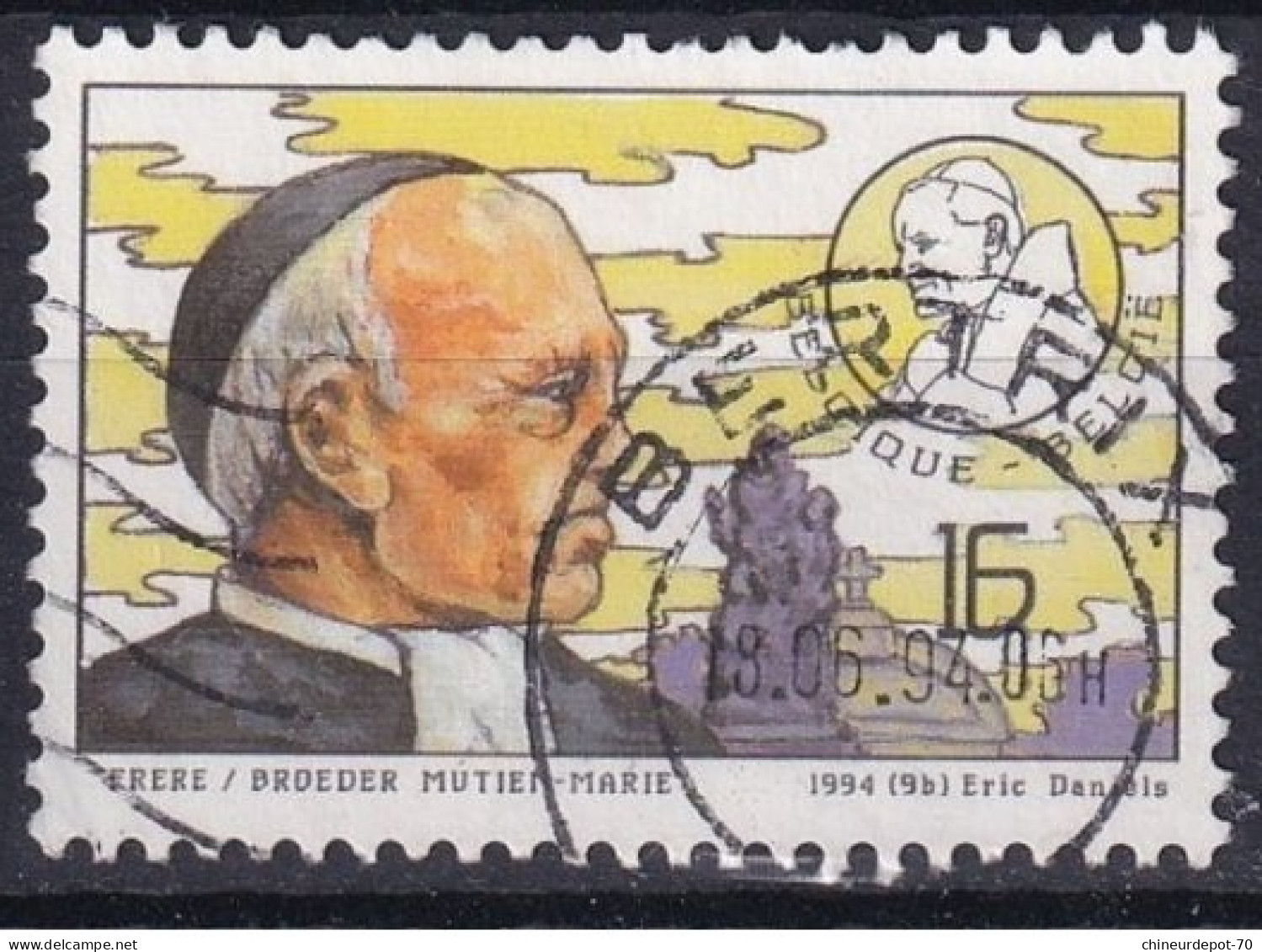 1994 Éric Daniels FRÈRE MUTIEN MARIE  CACHET BERTRIX - Used Stamps