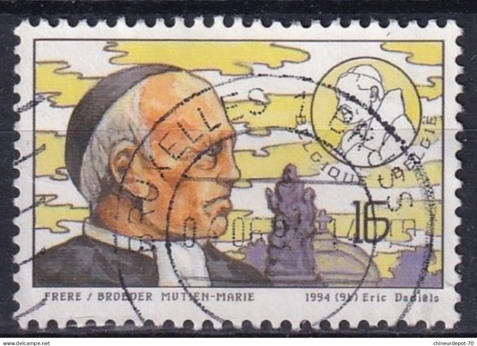 1994 Éric Daniels FRÈRE MUTIEN MARIE  CACHET BRUXELLES - Used Stamps