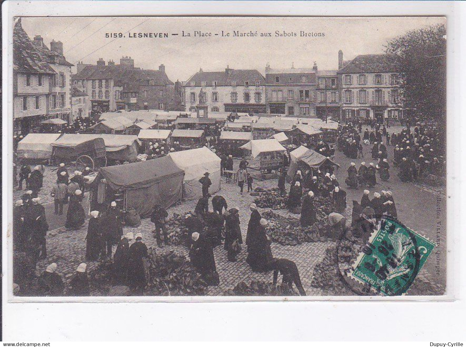 LESNEVEN: La Place, Le Marché Aux Sabots Bretons - Très Bon état - Lesneven