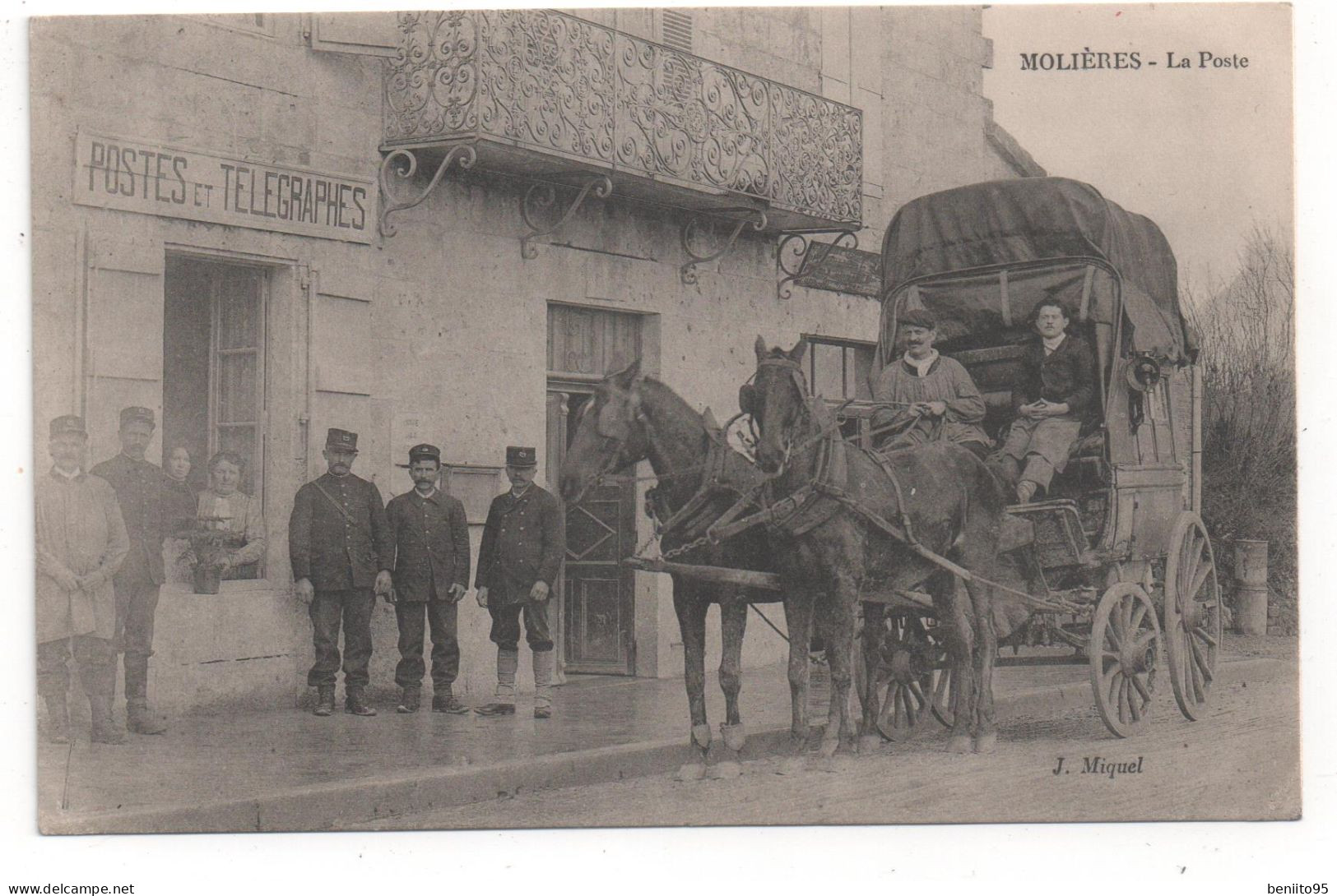 CPA De MOLIERES - La POSTE ( Diligence En Gros Plan ). - Autres & Non Classés