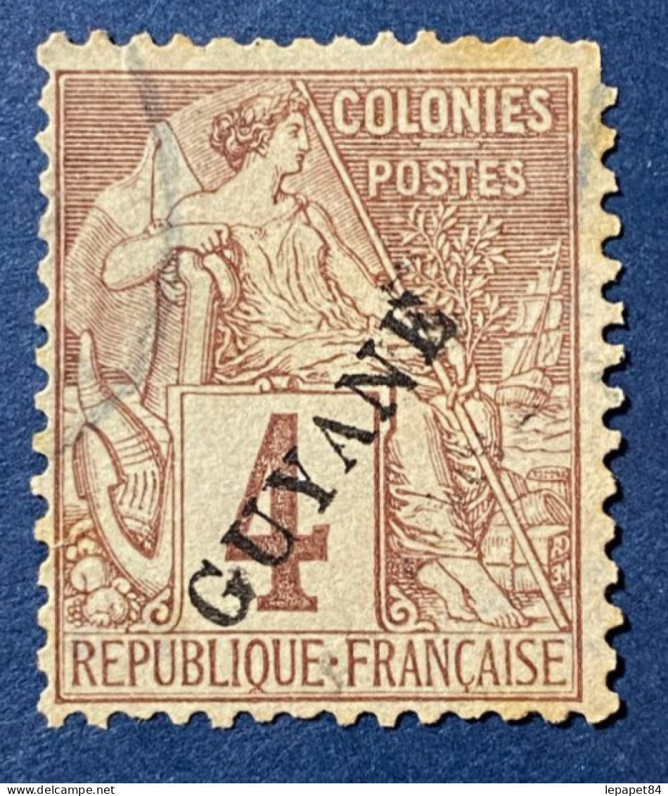 Guyane YT N° 18 Signé RP Sans Point Après Le E - Used Stamps