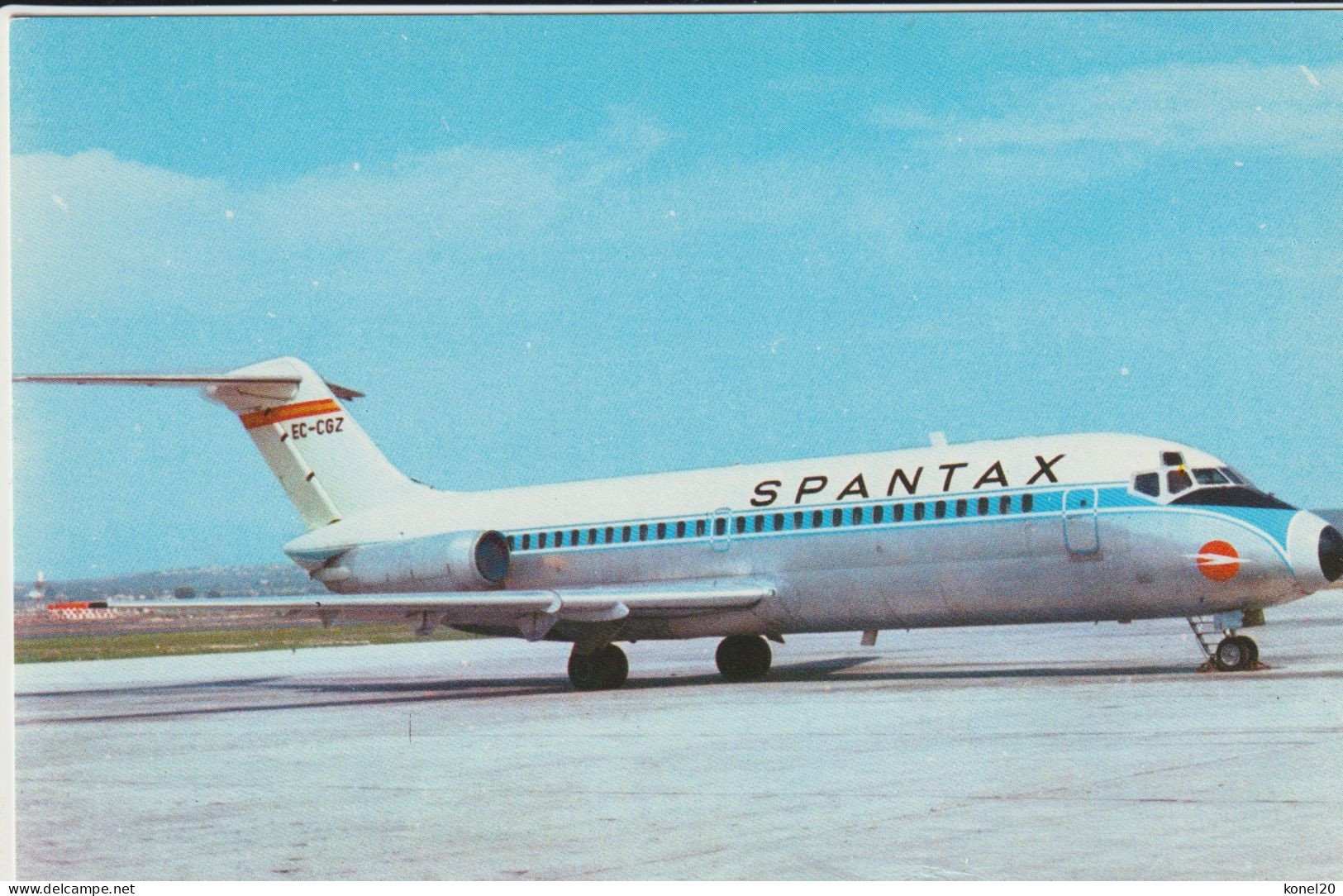 Vintage Pc Spantax Douglas Dc-9 Aircraft - 1946-....: Era Moderna