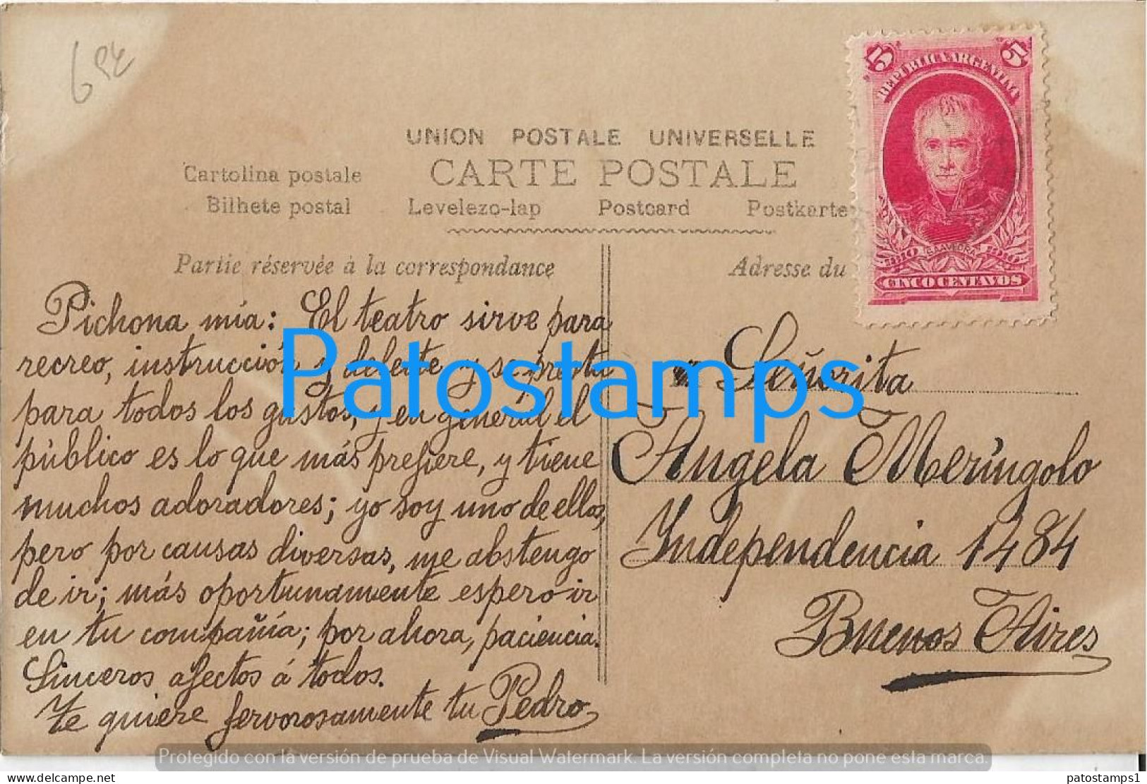 227045 ARTIST MERCIER ACTRESS PHOTOGRAPHER REUTLINGER CIRCULATED TO ARGENTINA  POSTAL POSTCARD - Altri & Non Classificati