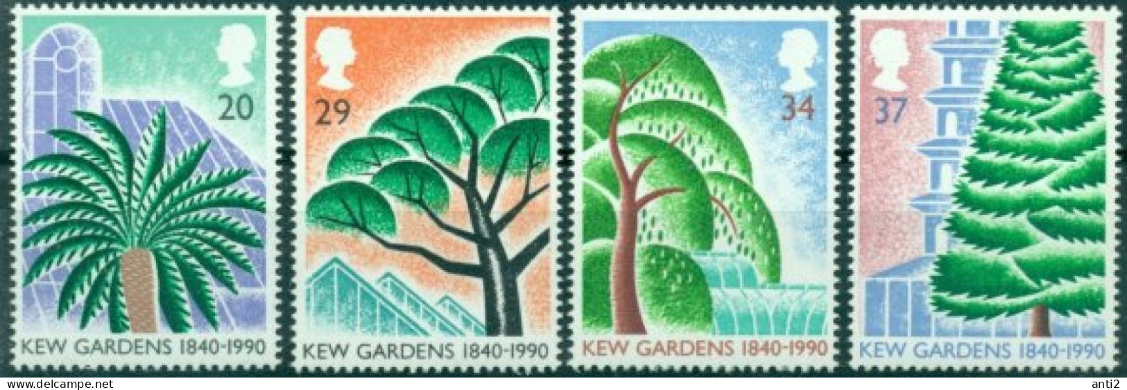 Great Britain 1990 150 Years Of Kew Gardens, Richmond Upon Thames, Mi 1270-1273  MNH(**) - Neufs