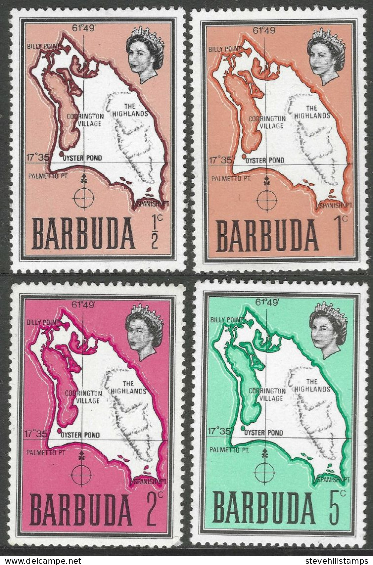 Barbuda. 1968 Definitives. 4 MH Values To 10c (½c, 1c, 2c, 5c). SG 12etc. M4063 - Barbuda (...-1981)