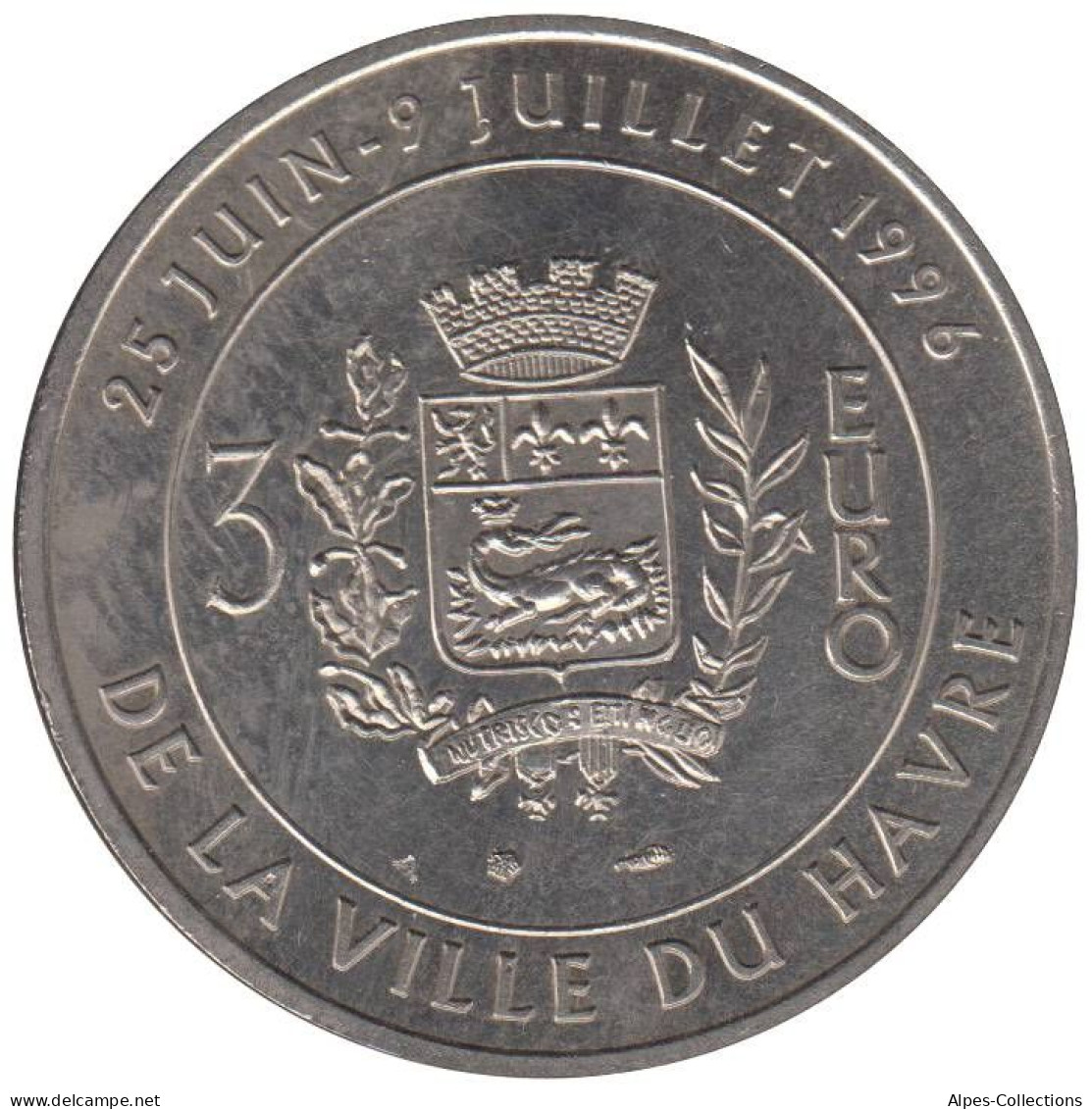 LE HAVRE - EU0030.1 - 3 EURO DES VILLES - Réf: T177 - 1996 - Euros De Las Ciudades