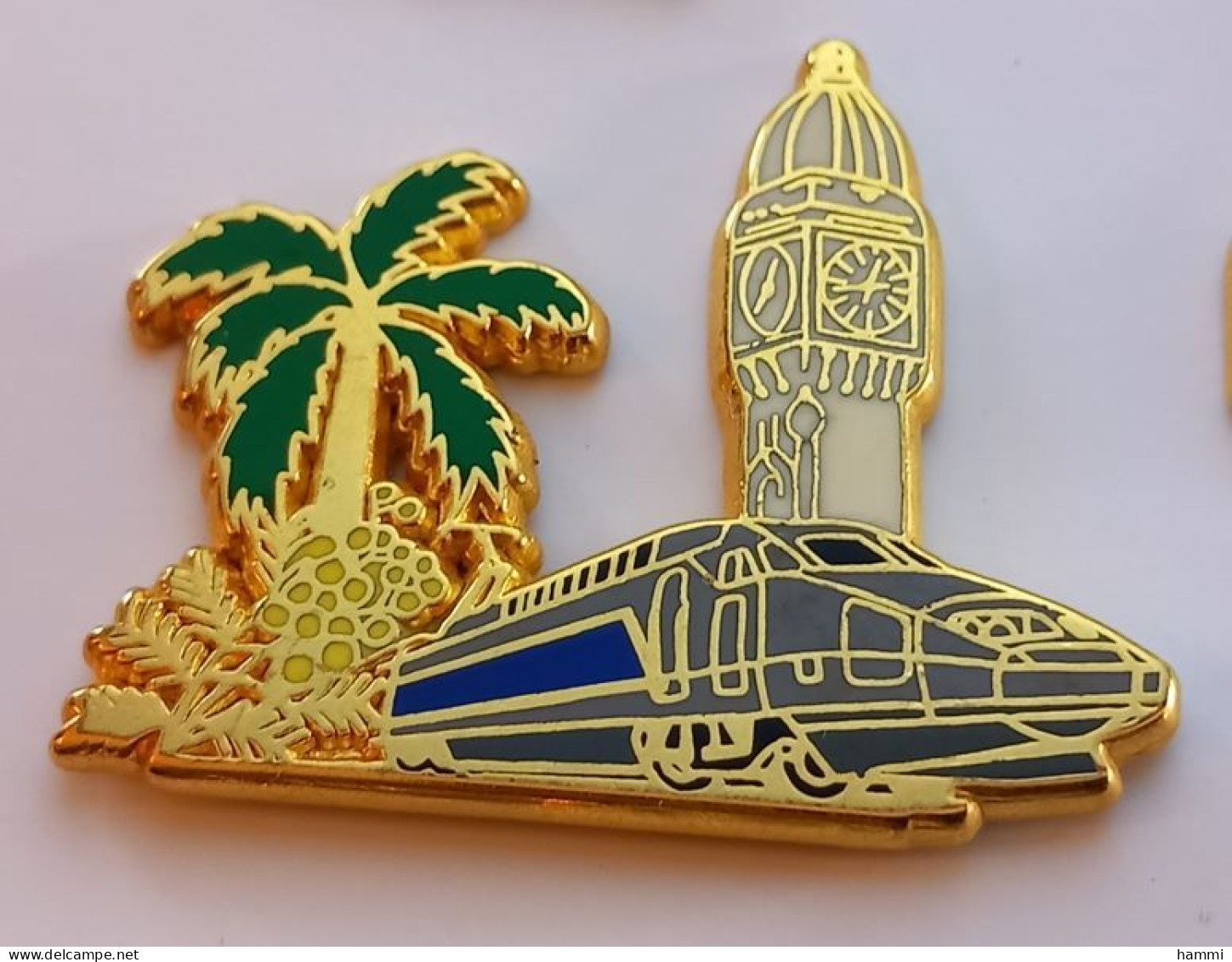 N430 Gros Pin's SNCF TGV Train GRIS PALMIER HORLOGE Ballard Achat Immédiat - TGV