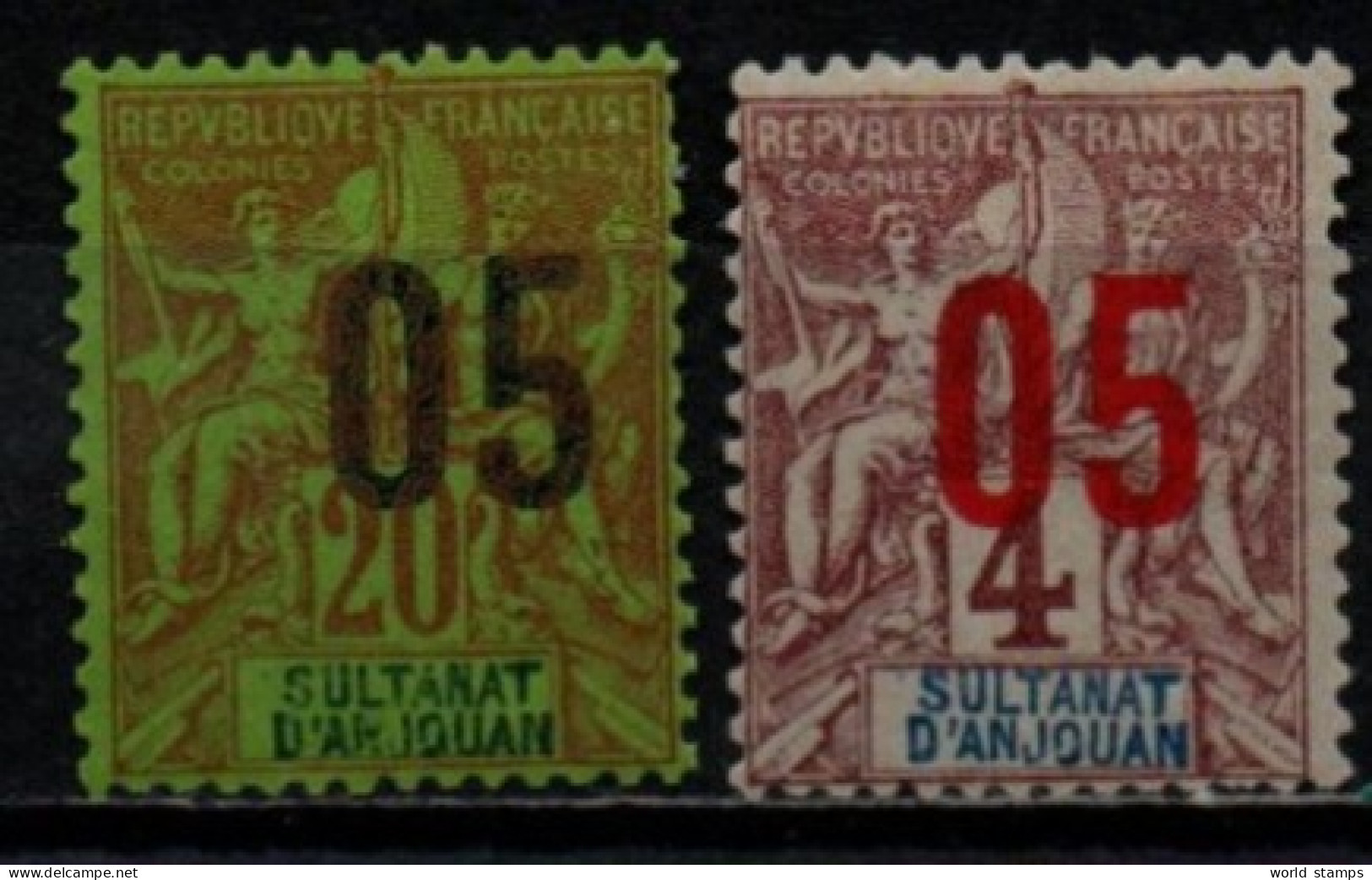 ANJOUAN 1912 * - Unused Stamps