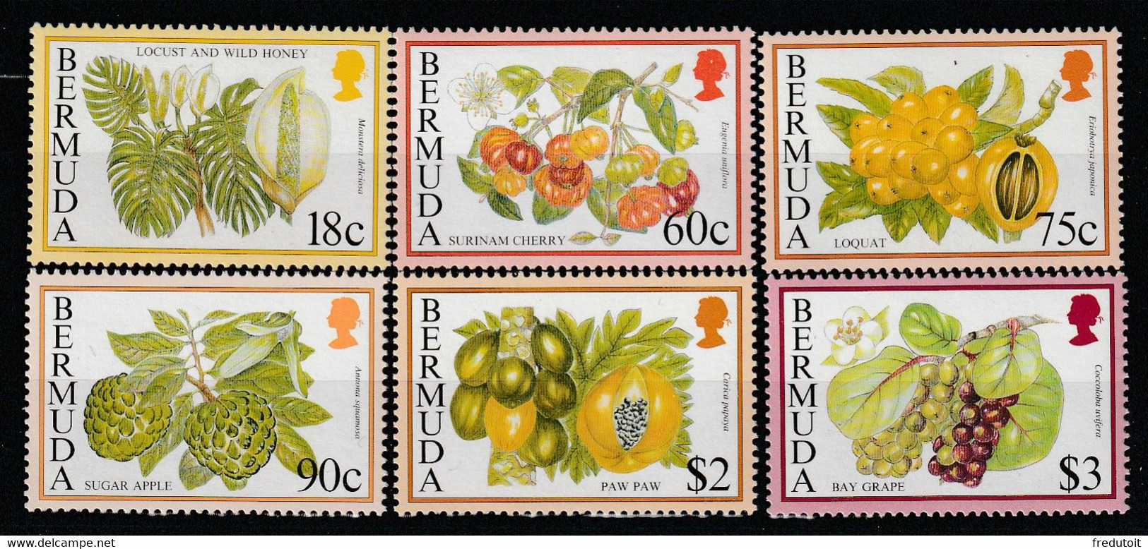 BERMUDES - N°684/9 ** (1995) Fruits - Bermuda