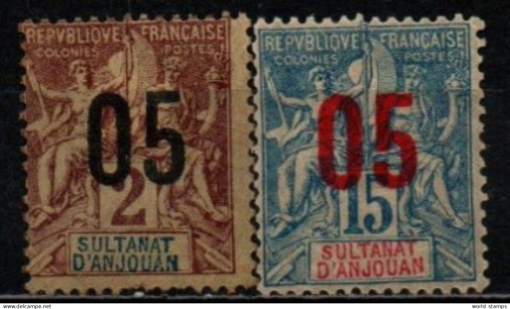 ANJOUAN 1912 * - Unused Stamps