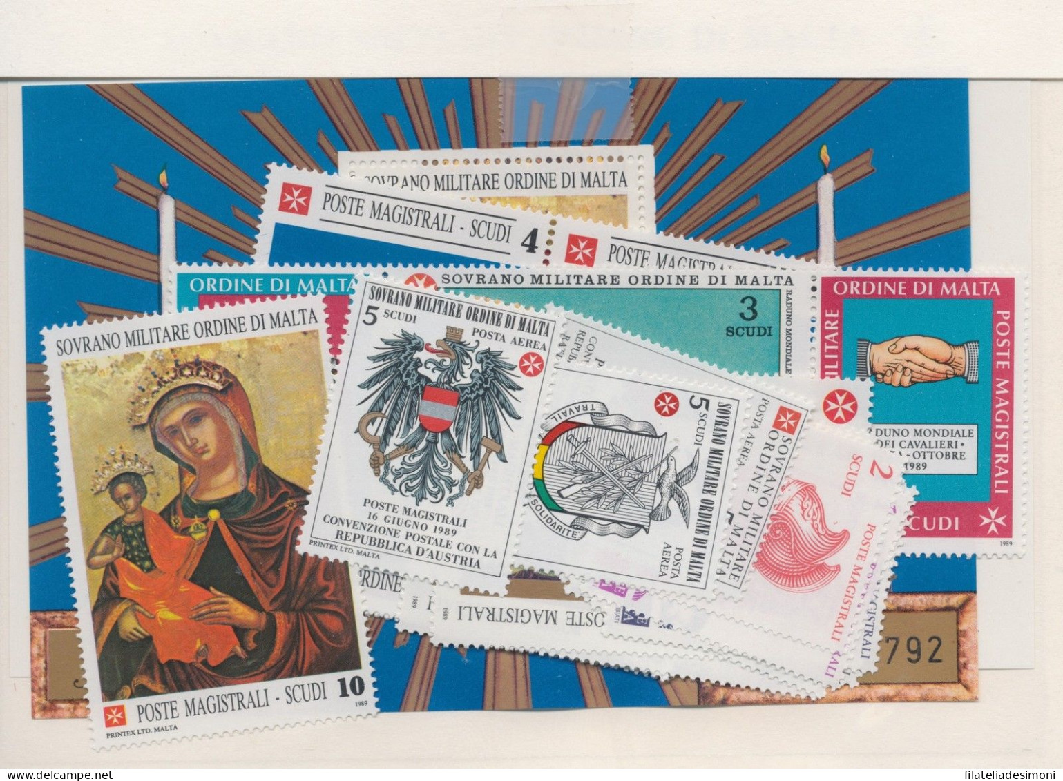 1989 Smom, Annata Completa, Francobolli Nuovi, 31 Valori + 2 Foglietti - MNH** - Malta (Orde Van)