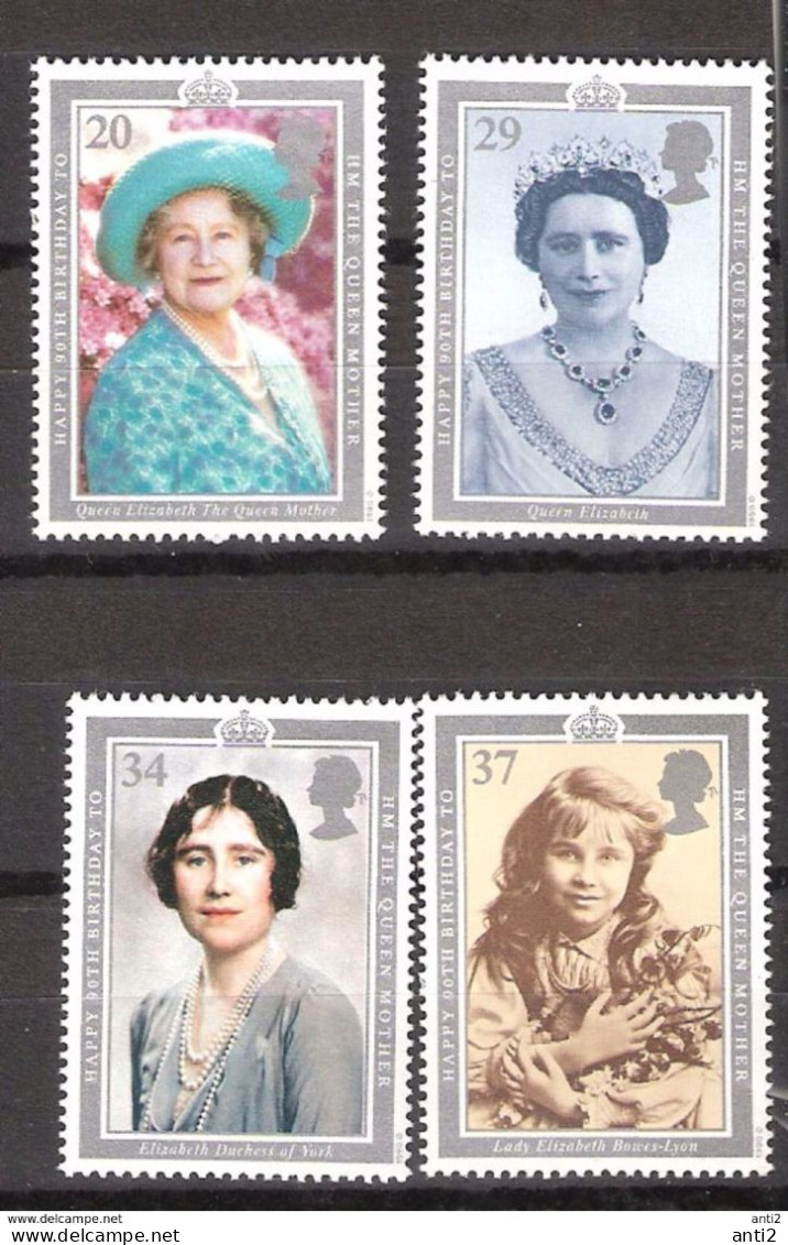 Great Britain  1990 90th Birthday Of Queen Mother Elizabeth  Mi   1275-1278 MNH(**) - Neufs