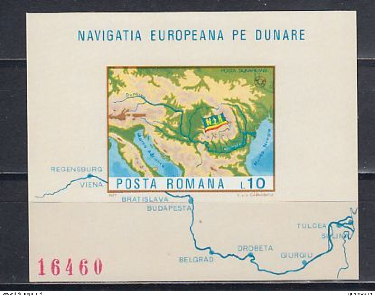 Romania 1977 Danube M/s IMPERFORATED ** Mnh (59529) - Europese Gedachte