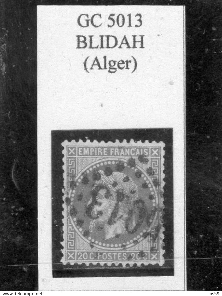 Algérie - N° 29A Obl GC 5013 Blidah - 1863-1870 Napoléon III Lauré