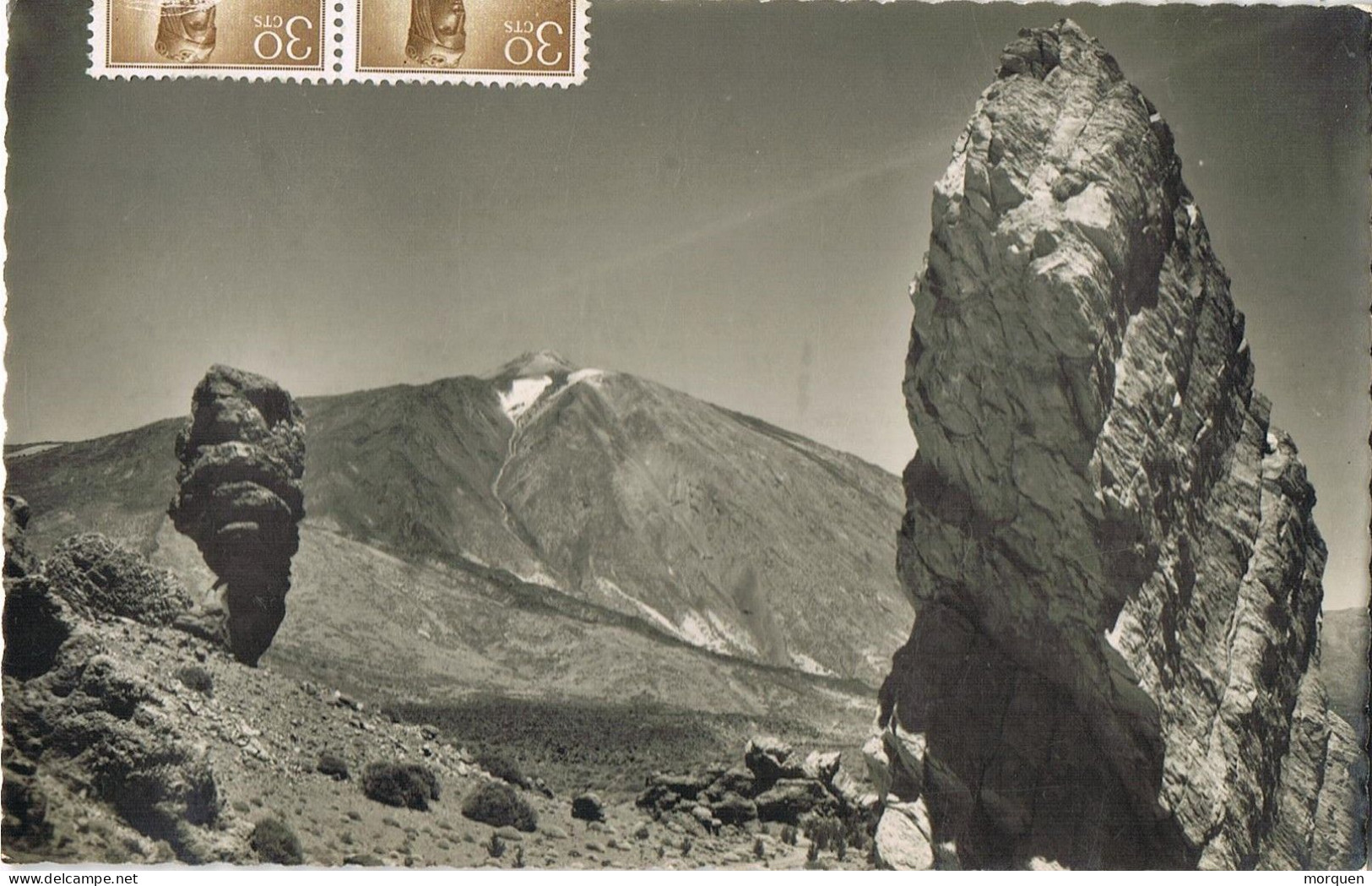 54772. Postal SANTA CRUZ De TENERIFE (Canarias) 1954. Vista Del Teide - Covers & Documents