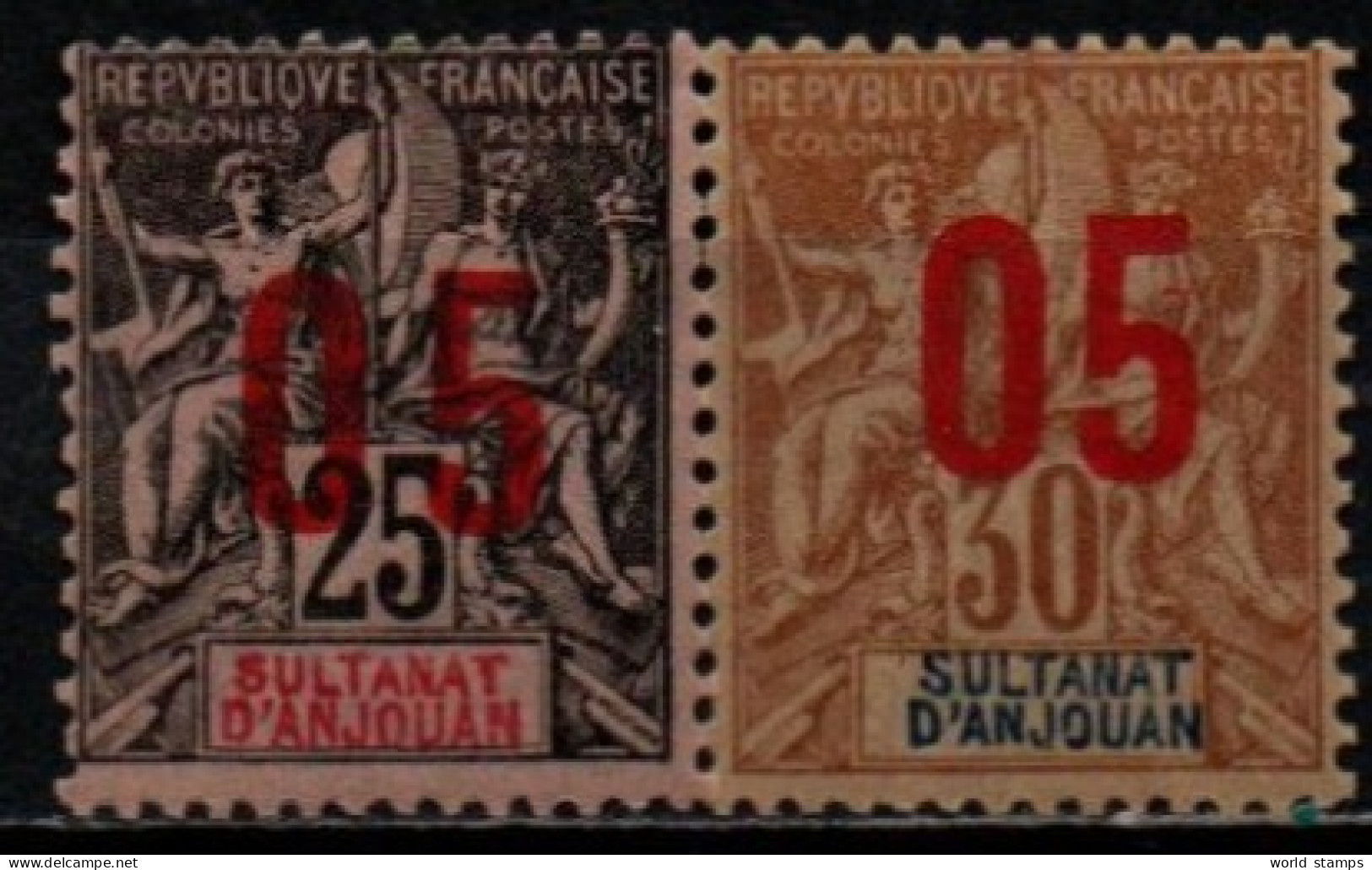 ANJOUAN 1912 * - Unused Stamps