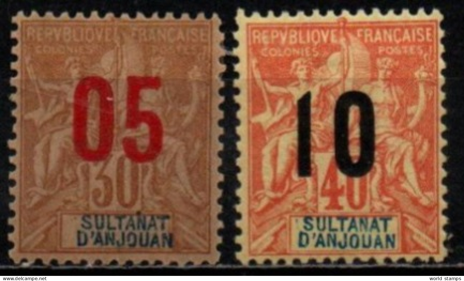 ANJOUAN 1912 * - Unused Stamps