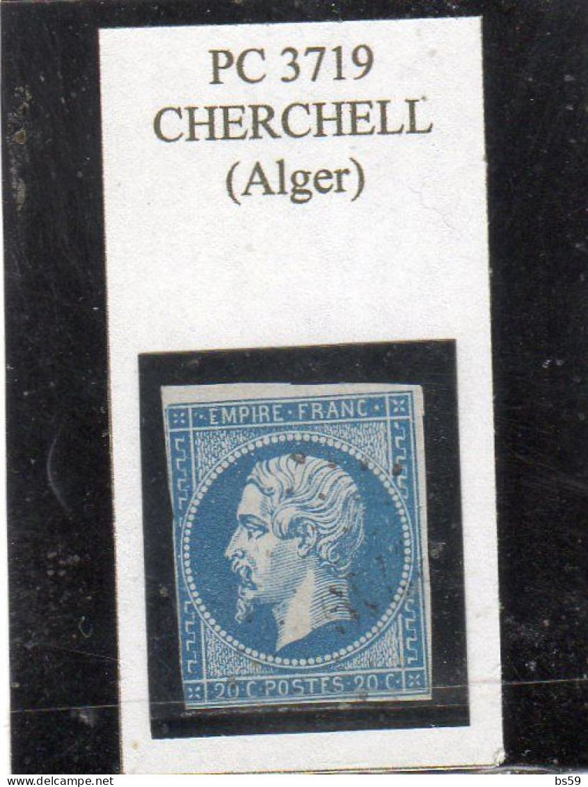 Algérie - N° 14A (ld) Obl PC 3719 Cherchell - 1853-1860 Napoleon III