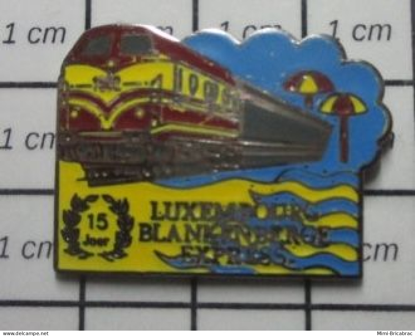 1618A Pin's Pins / Beau Et Rare : TRANSPORTS / TRAIN LUXEMBOURG BLANKENBERG EXPRESS - Transport Und Verkehr