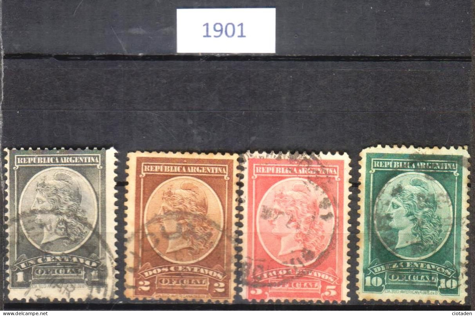 Argentine - 1901 OFFICIAL - CIA Sud Américana- 4 Timbres - Used Stamps