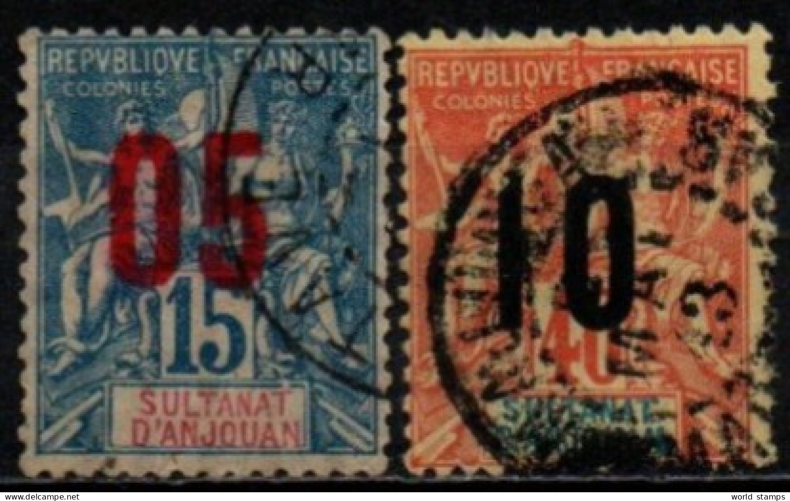 ANJOUAN 1912 O - Used Stamps