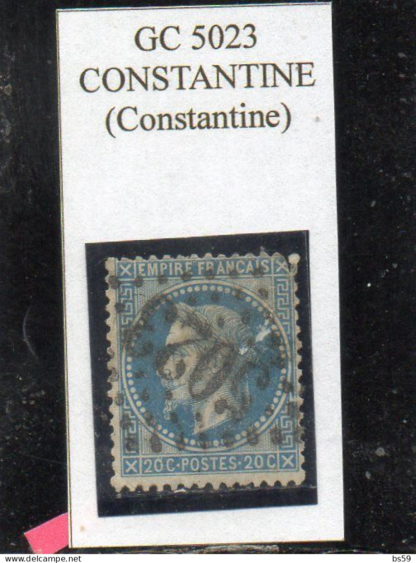 Algérie - N° 29B (ld) Obl GC 5023 Constantine - 1863-1870 Napoléon III Lauré